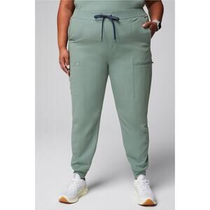 NWT Fabletics On Call Scrub Jogger Pants Womens 2X Tall Sage Green Medical
